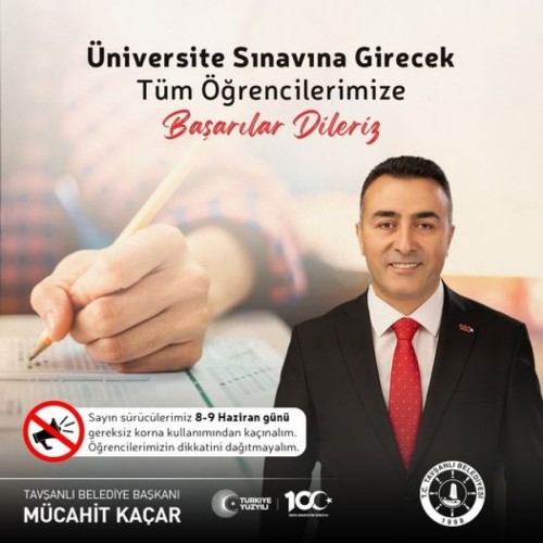 Üniversite sınavına girecek tüm öğrencilerimize başarılar dileriz.